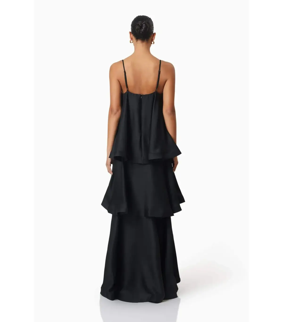 Elliatt Tilly Tiered Maxi Dress Black Size AU 10  - Image 4