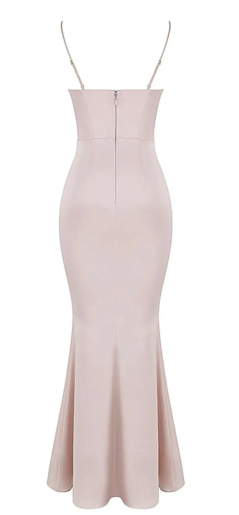 House of CB Olivette Crystal Satin Corset Maxi Dress Pink Size AU 14 for rent on The Volte - main image