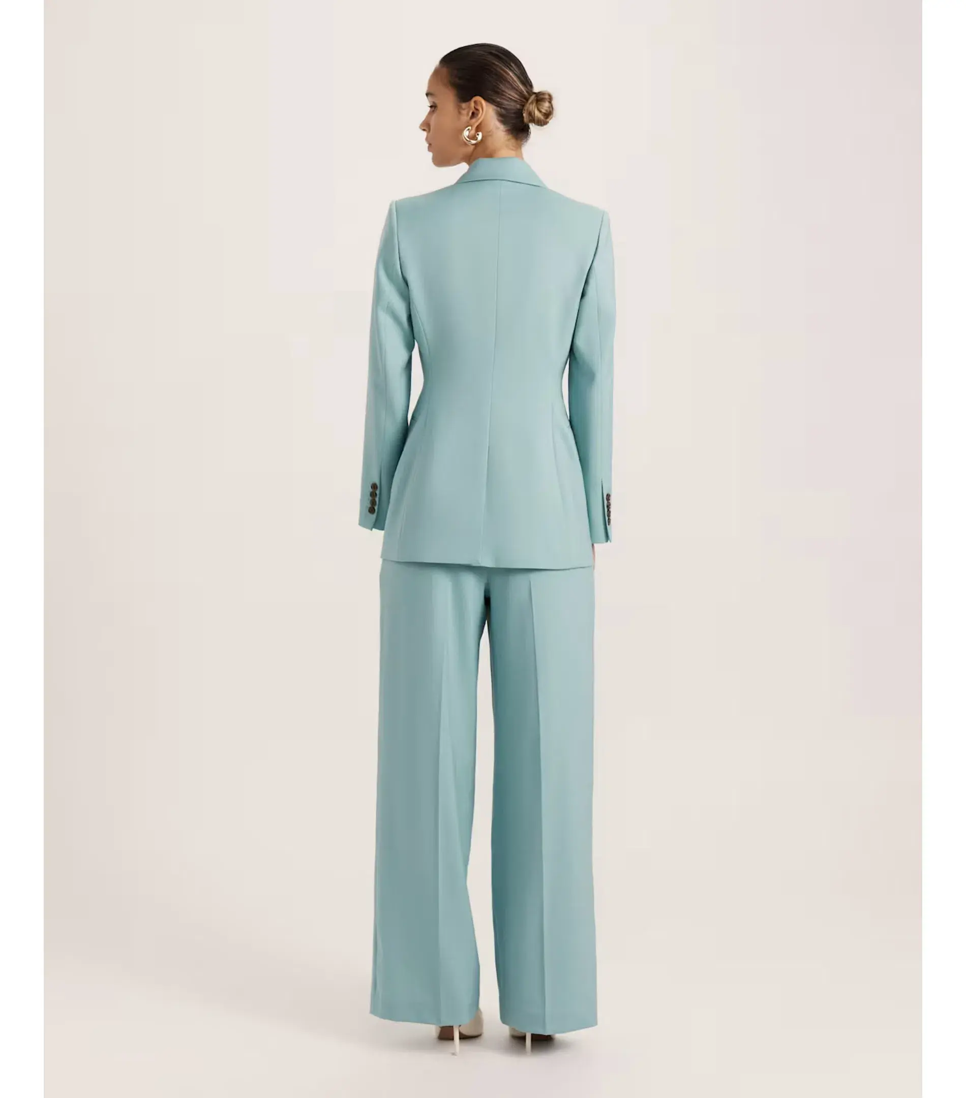 Saba Suki Classic Wool Blazer in Seafoam Size AU 12   - Image 5