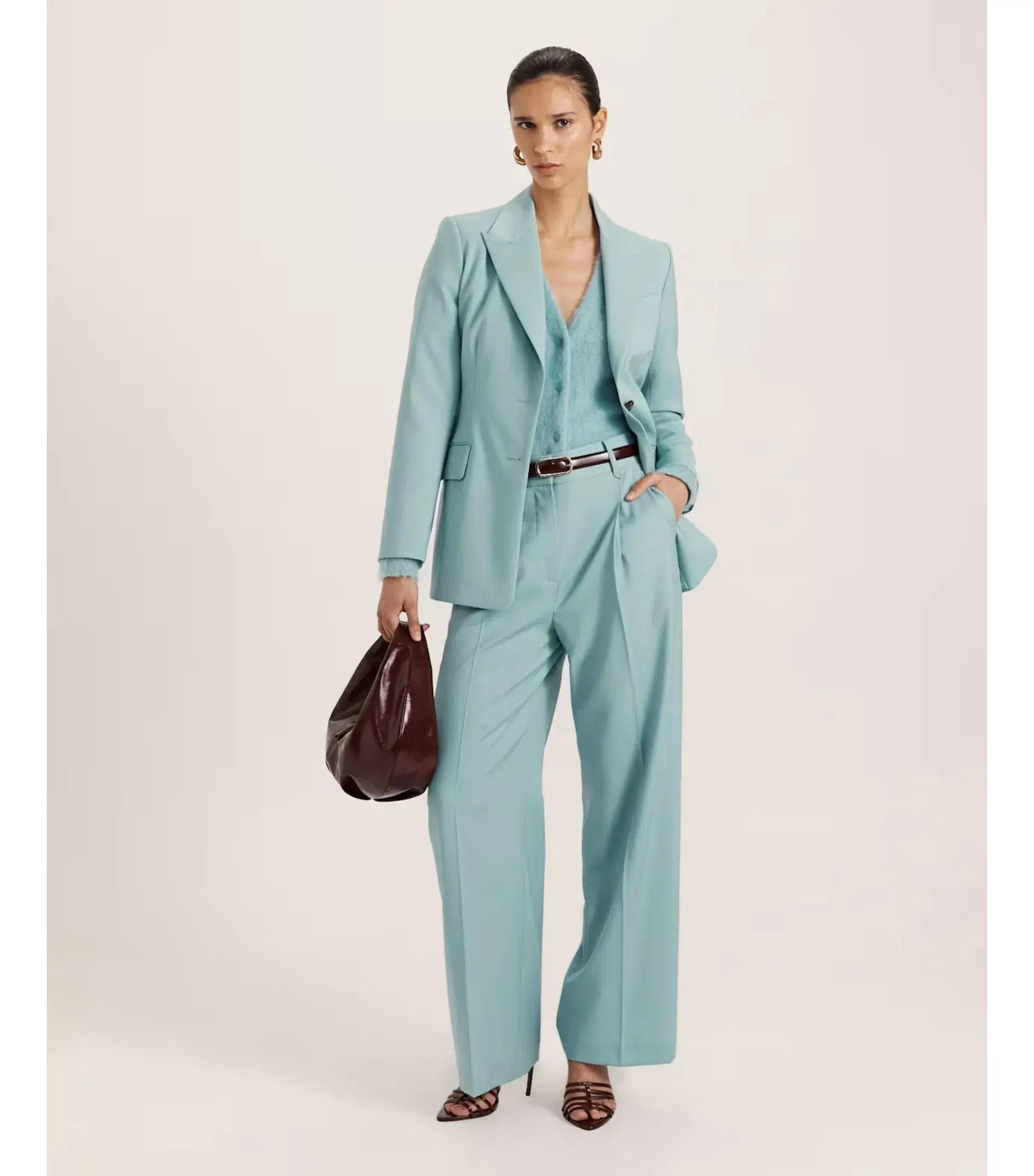 Saba Suki Classic Wool Blazer in Seafoam Size AU 12   - Image 3