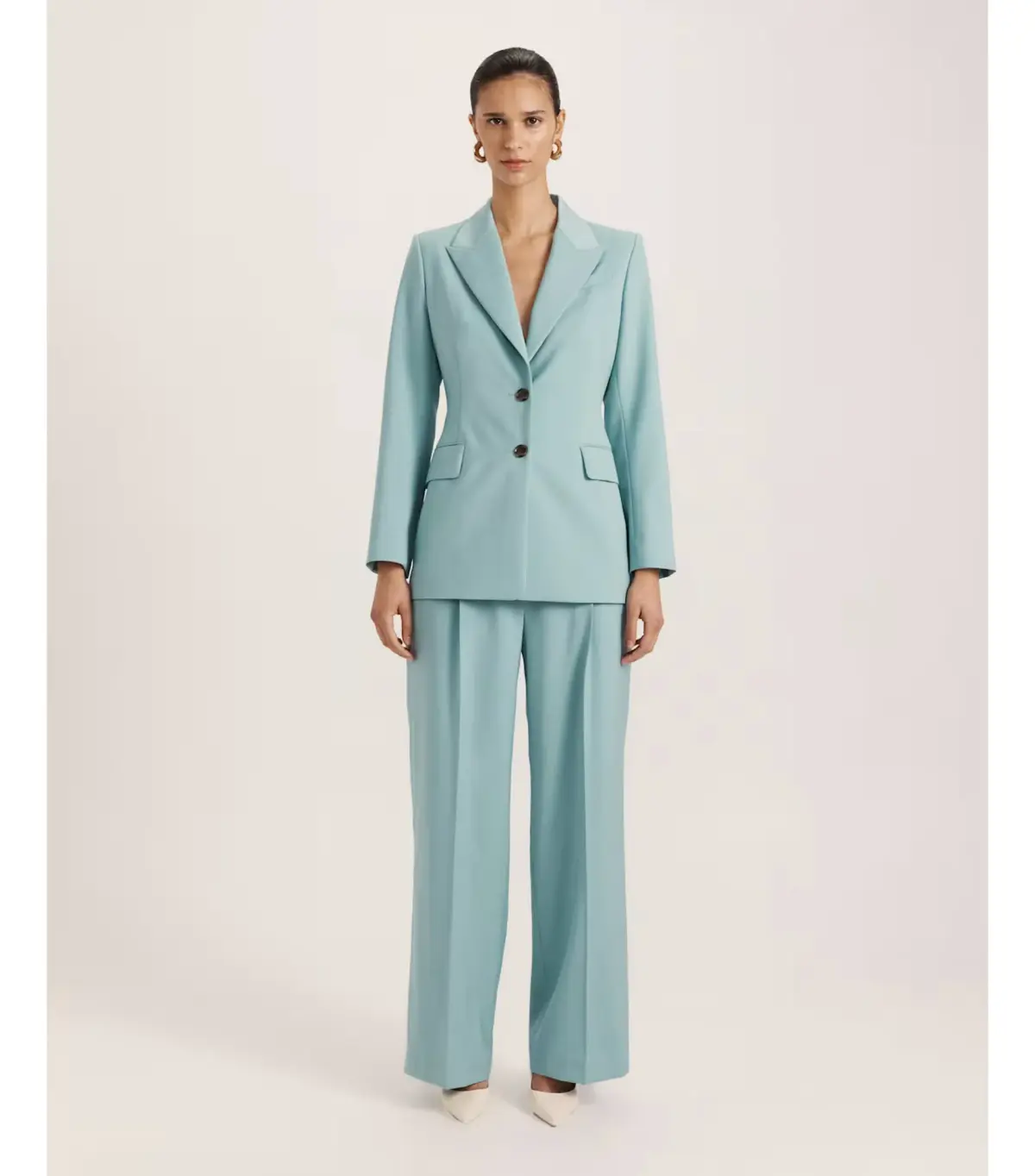 Saba Suki Classic Wool Blazer in Seafoam Size AU 12   - Image 1