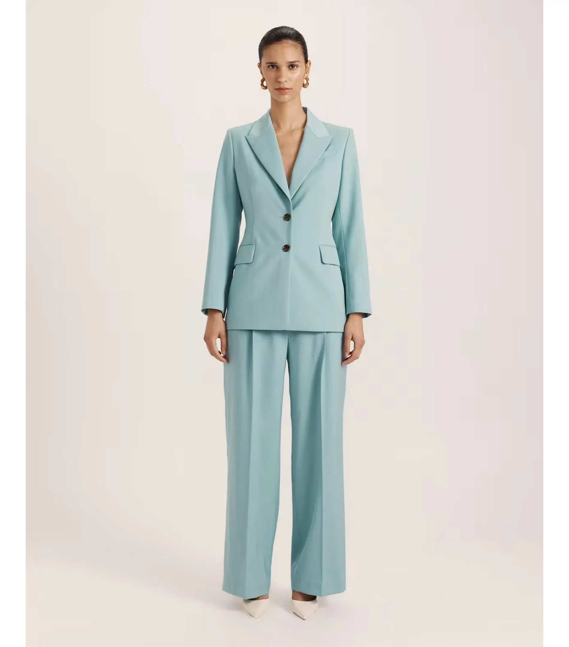 Saba Suki Classic Wool Blazer in Seafoam Size AU 12   - Image 1