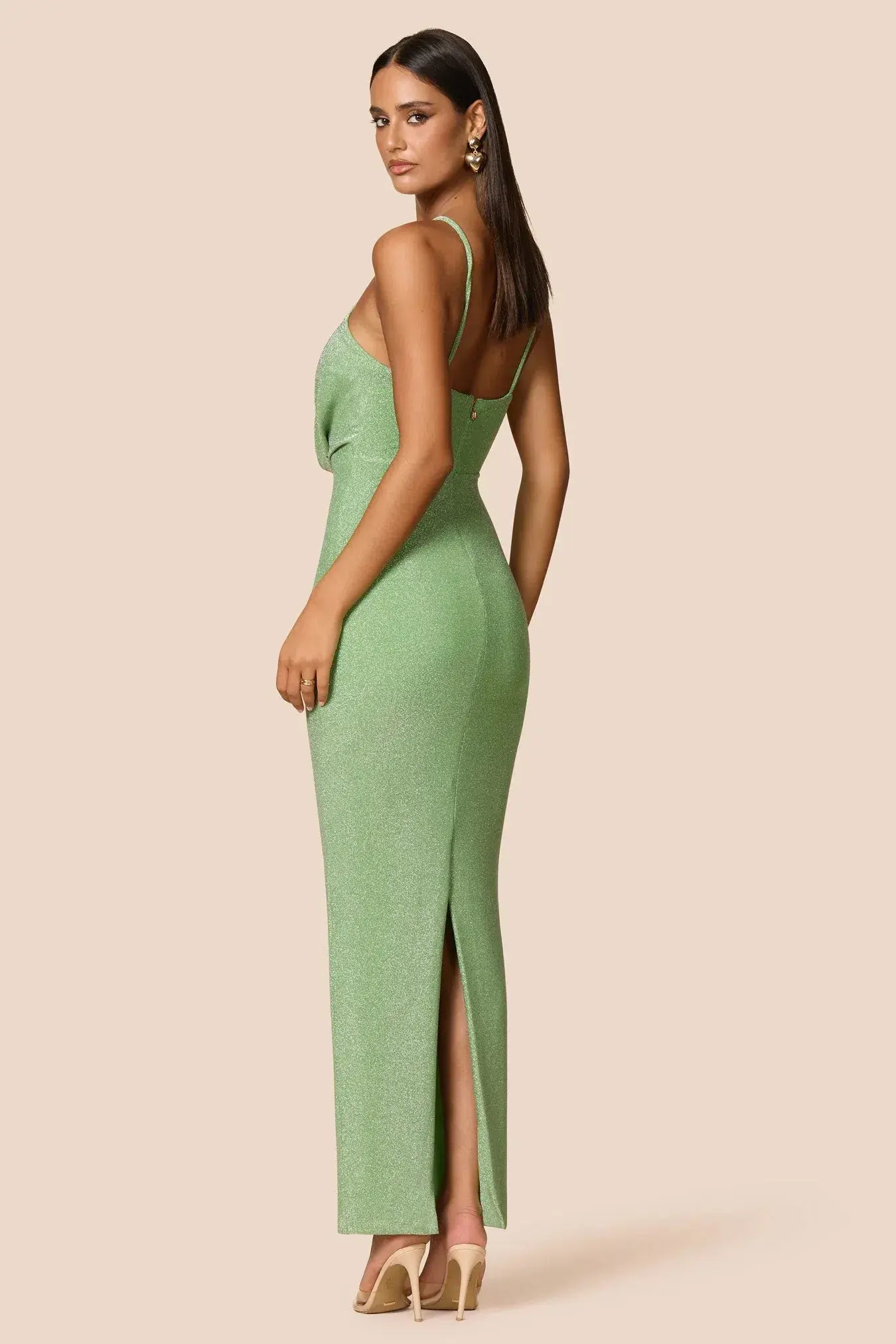 Love Nookie Bianca 2way Halter Gown Green Size AU 6 - Image 4