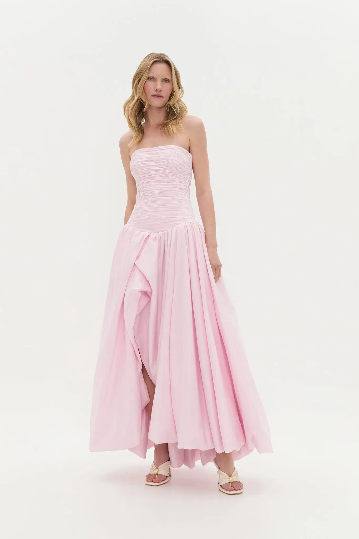 Aje Violette Bubble Hem Maxi Dress Pastel Pink Size 8 - Image 1