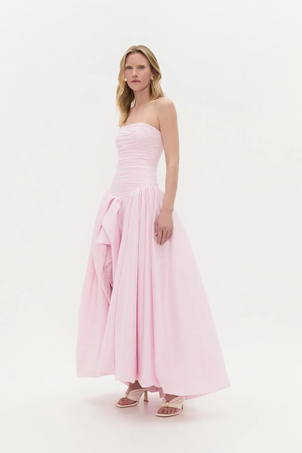 Aje Violette Bubble Hem Maxi Dress Pastel Pink Size 8 - Image 3