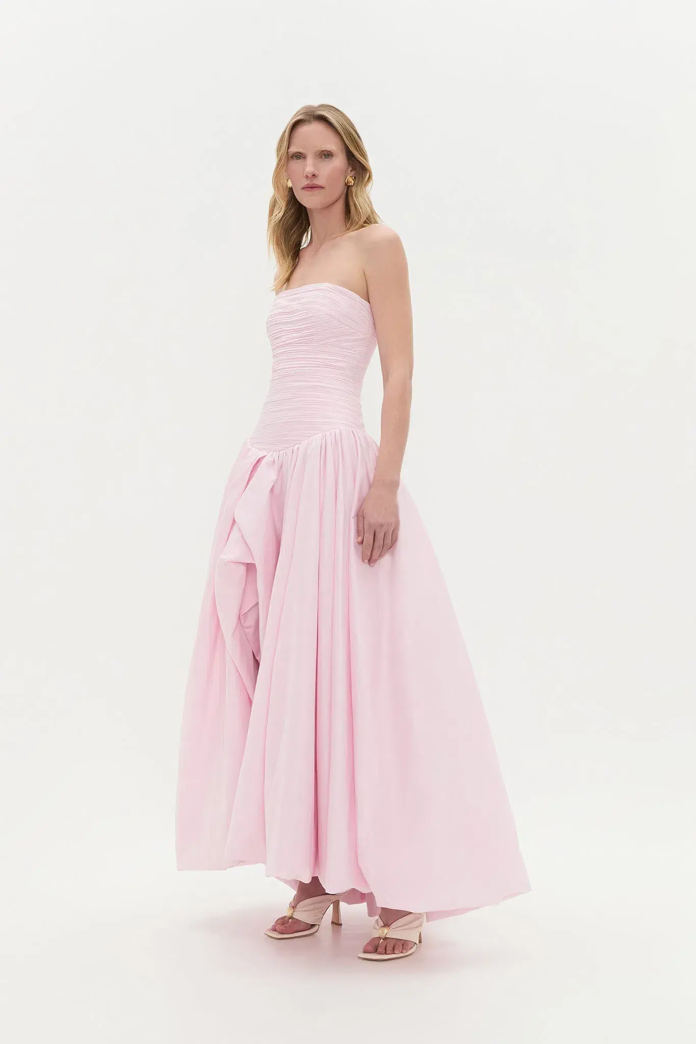 Aje Violette Bubble Hem Maxi Dress Pastel Pink Size 8 - Image 3