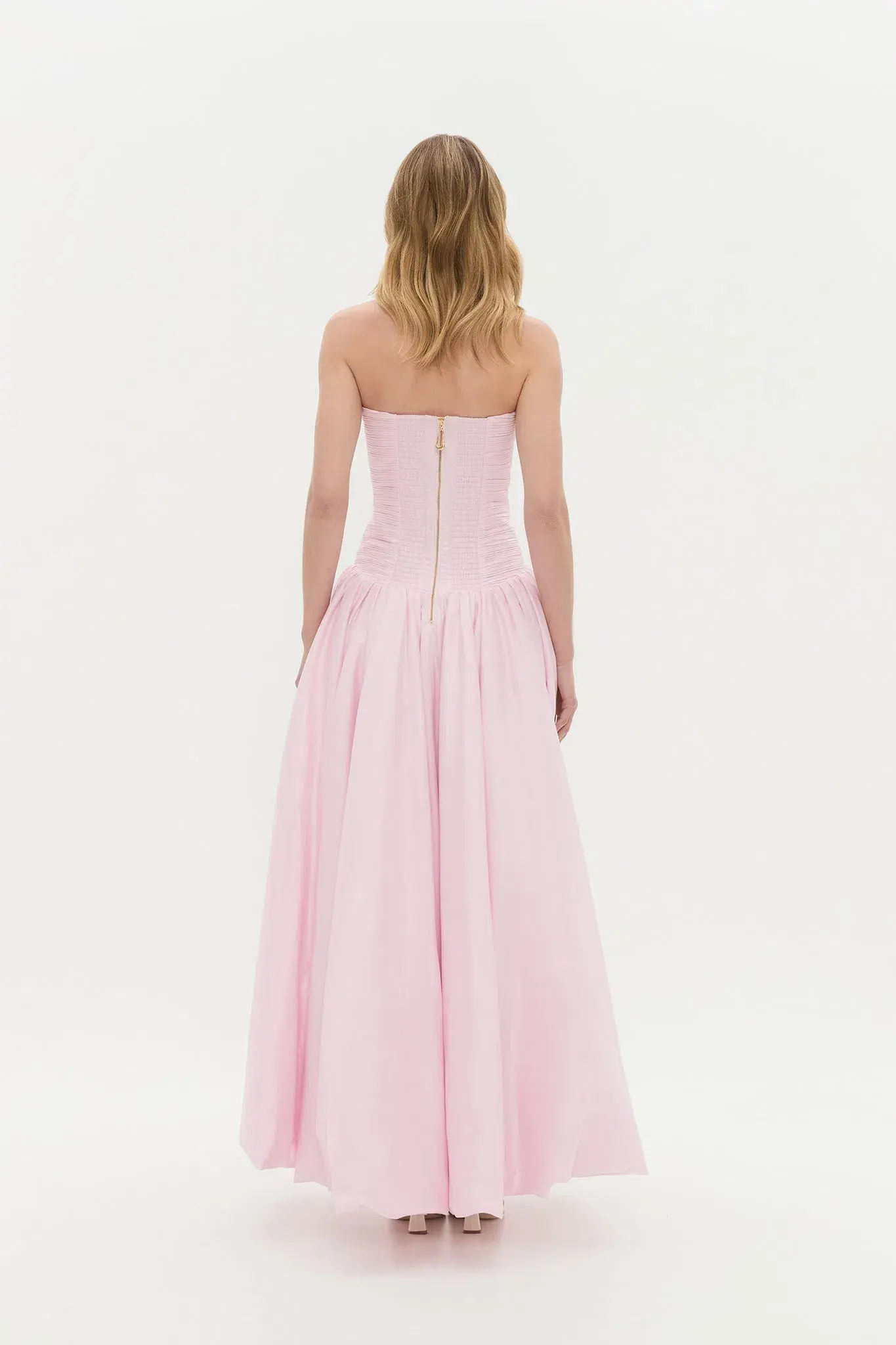 Aje Violette Bubble Hem Maxi Dress Pastel Pink Size 8 - Image 4