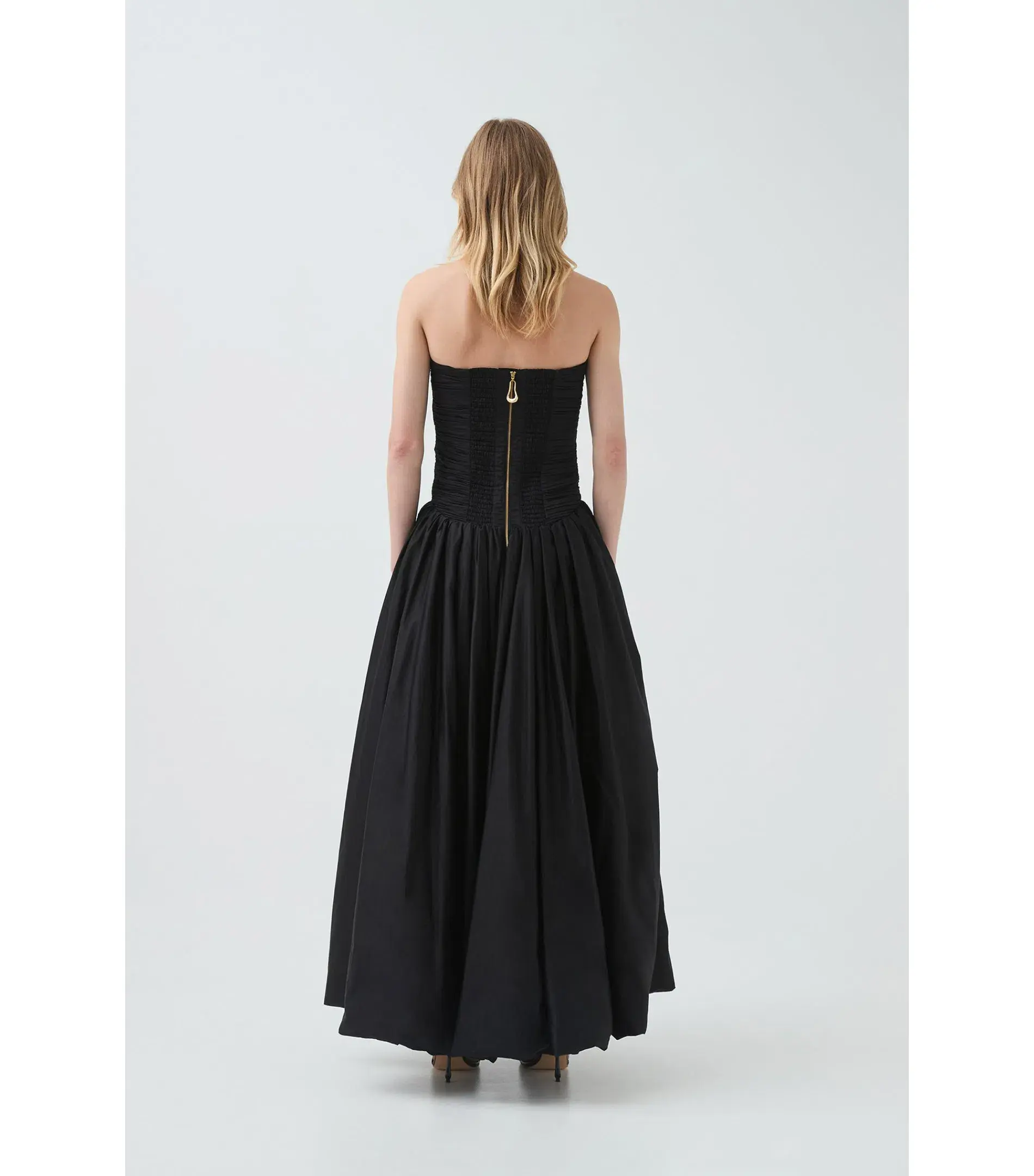 Aje Violette Bubble Hem Maxi Dress Black Size AU 6 - Image 3