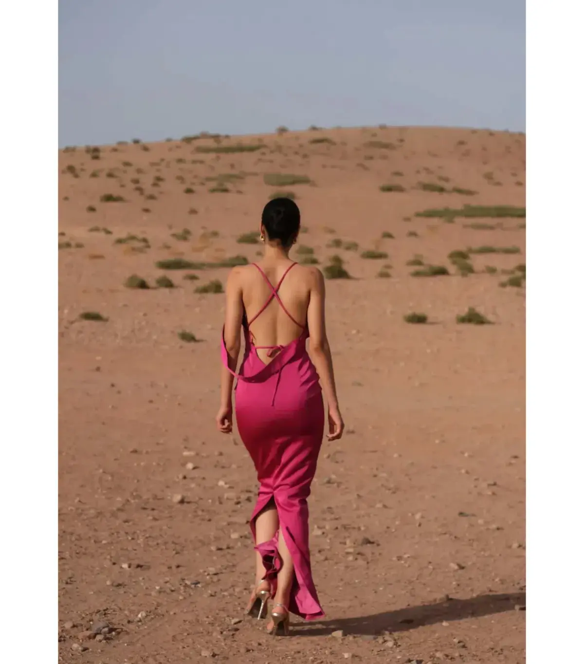Elle Zeitoune Heather Maxi Dress Mulberry Pink Size AU 8 - Image 2