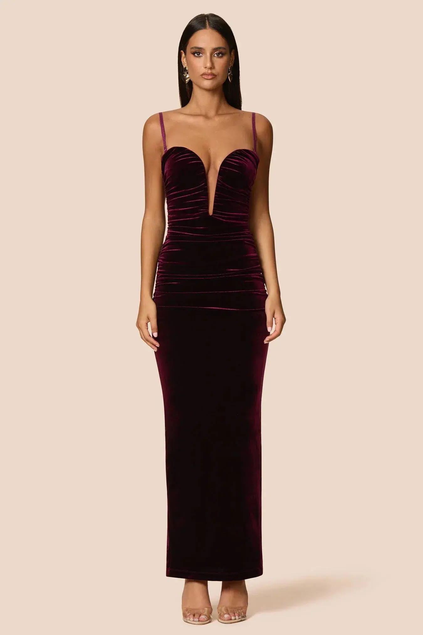 Love Nookie Nina Gown in Mulberry Size AU8 - Image 3