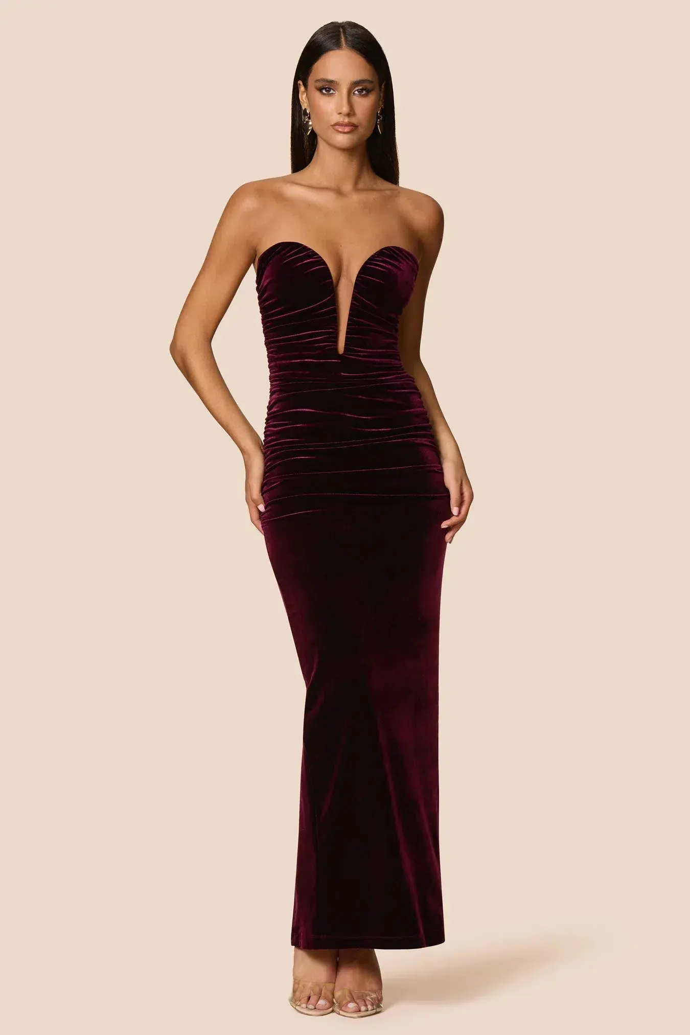 Love Nookie Nina Gown in Mulberry Size AU8 - Image 2