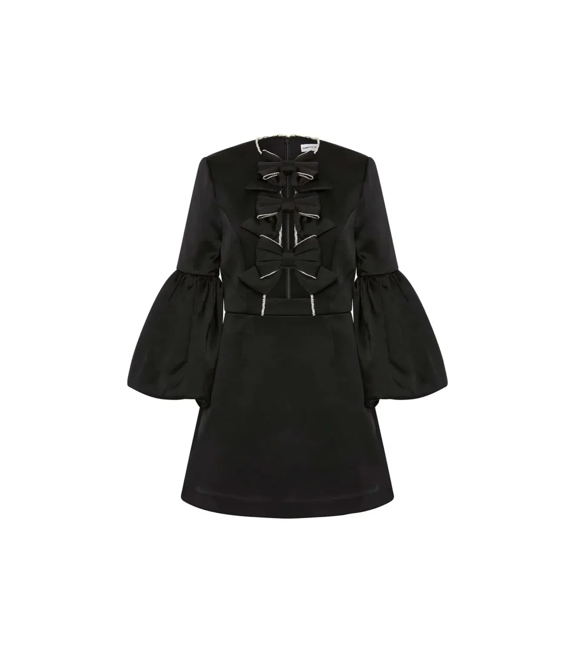 Rebecca Vallance Augustine Long Sleeve Mini Dress Black Size AU 8  - Image 5