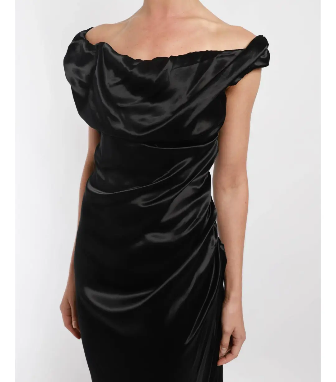 Vivienne Westwood Long Ginnie Pencil Maxi Dress Black Size AU 10 for rent on The Volte - main image