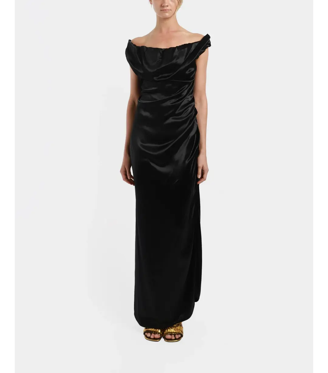 Vivienne Westwood Long Ginnie Pencil Maxi Dress Black Size AU 10 for rent on The Volte - main image