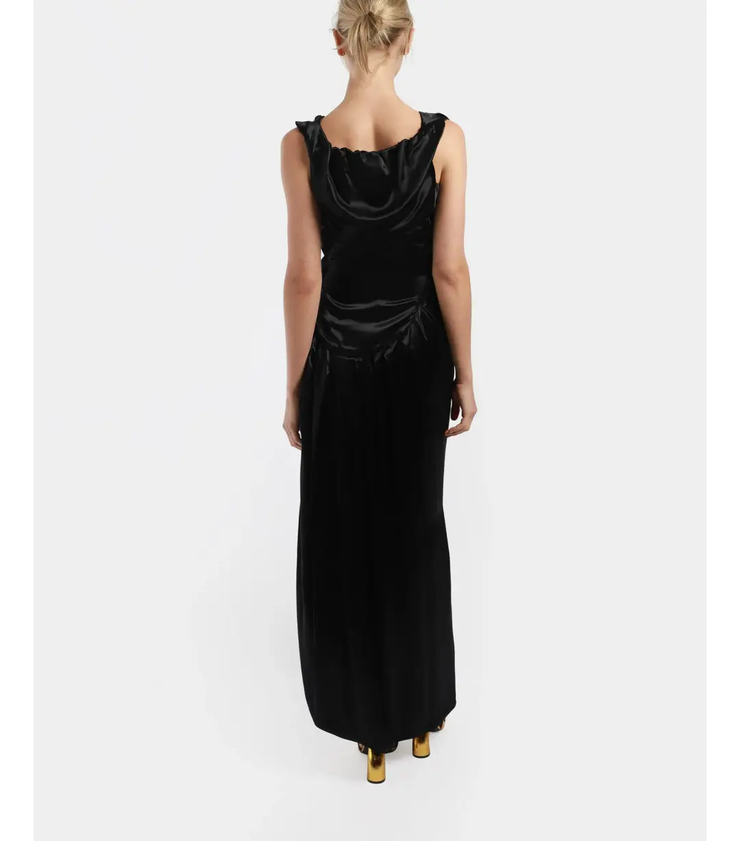 Vivienne Westwood Long Ginnie Pencil Maxi Dress Black Size AU 10 for rent on The Volte - main image