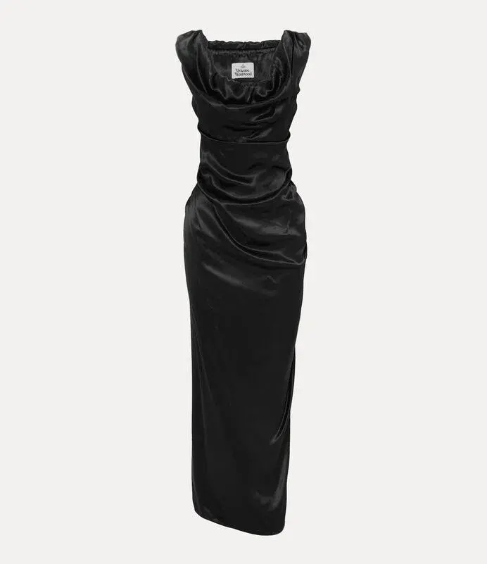 Vivienne Westwood Long Ginnie Pencil Maxi Dress Black Size AU 10 for rent on The Volte - main image