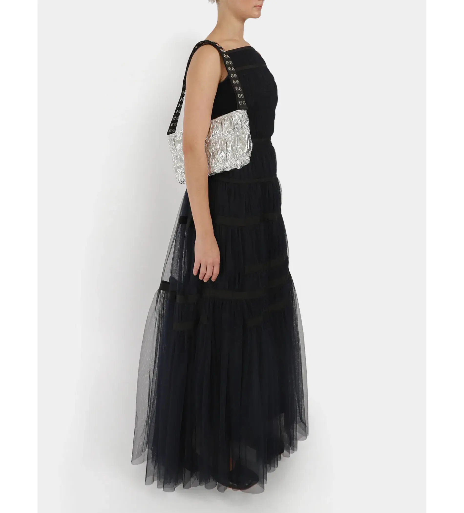 Molly Goddard Soft Tulle Astrid Maxi Dress Navy Size 10 - Image 2