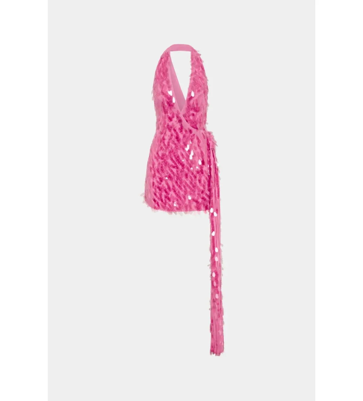 Misha Sapphire Sequin Mini Dress Fuchsia Pink Size 10/M - Image 4