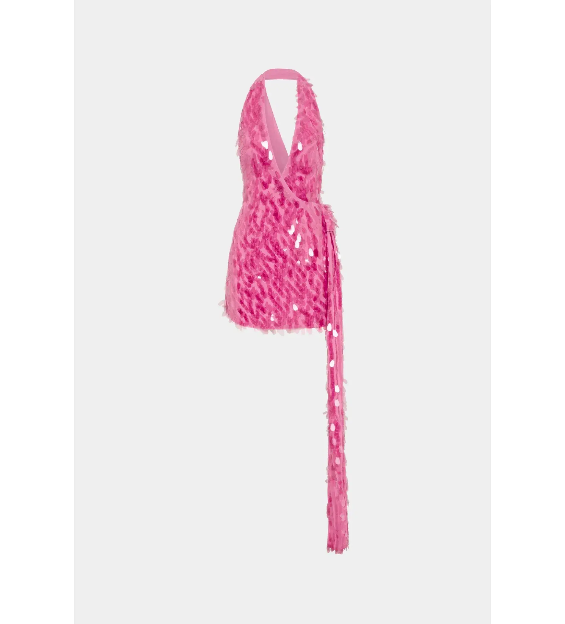 Misha Sapphire Sequin Mini Dress Fuchsia Pink Size 10/M - Image 4