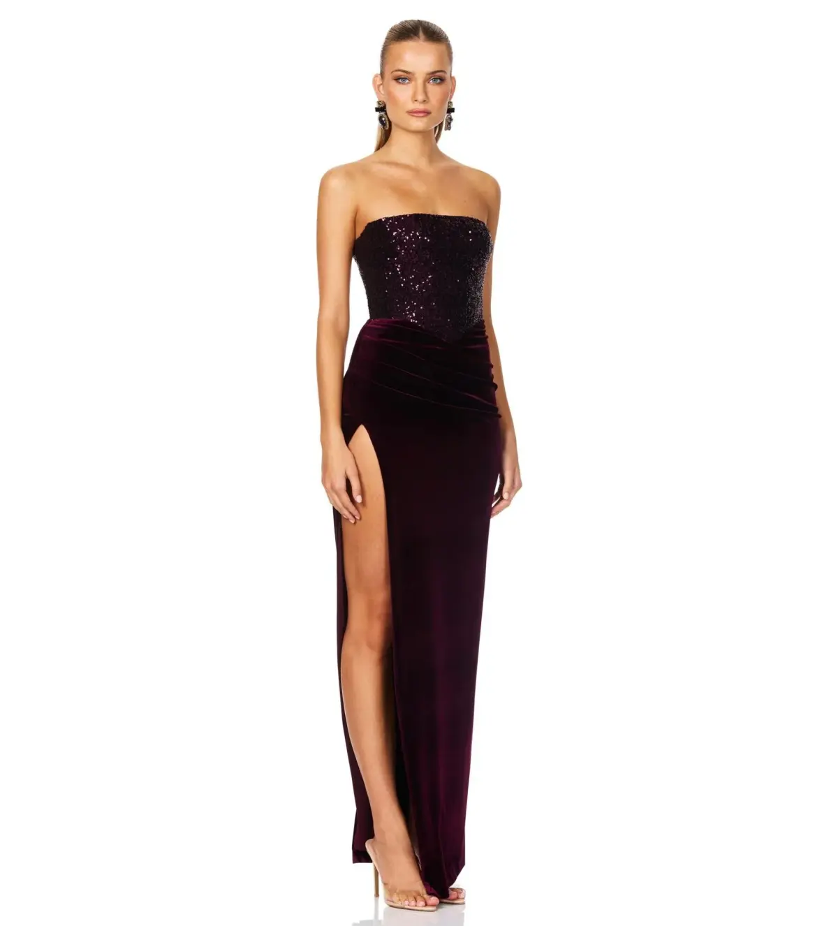 Love Nookie Keke Gown Wine Size AU 10 - Image 3