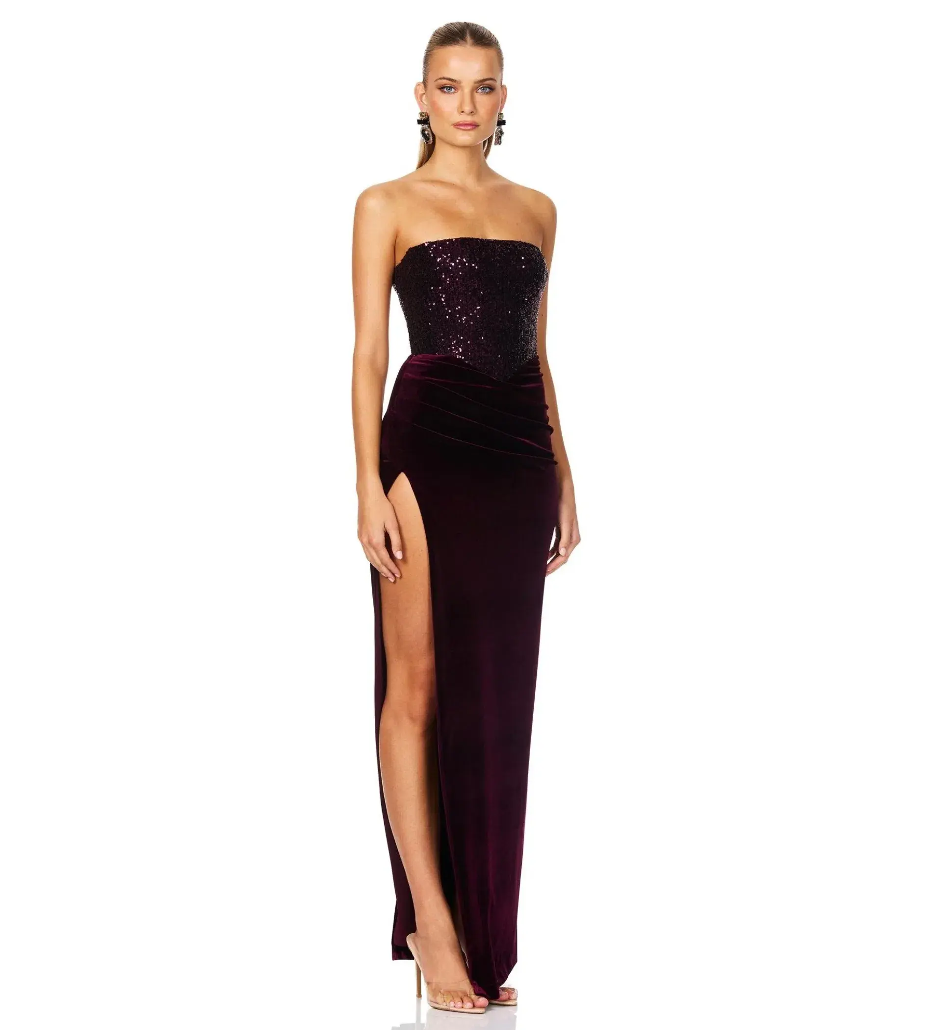 Love Nookie Keke Gown Wine Size AU 10 - Image 3