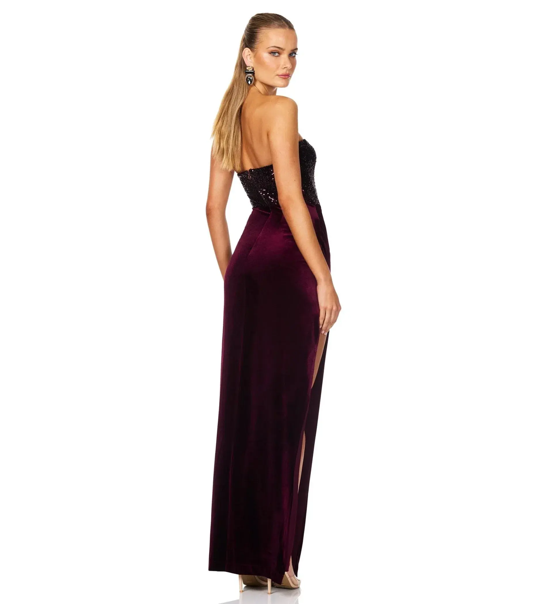 Love Nookie Keke Gown Wine Size AU 10 - Image 4