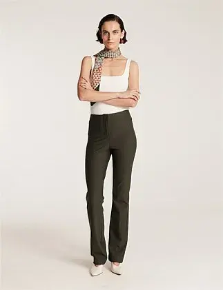 Perri Cutten City Stretch Pant Olive Size AU 8 for rent on The Volte - main image