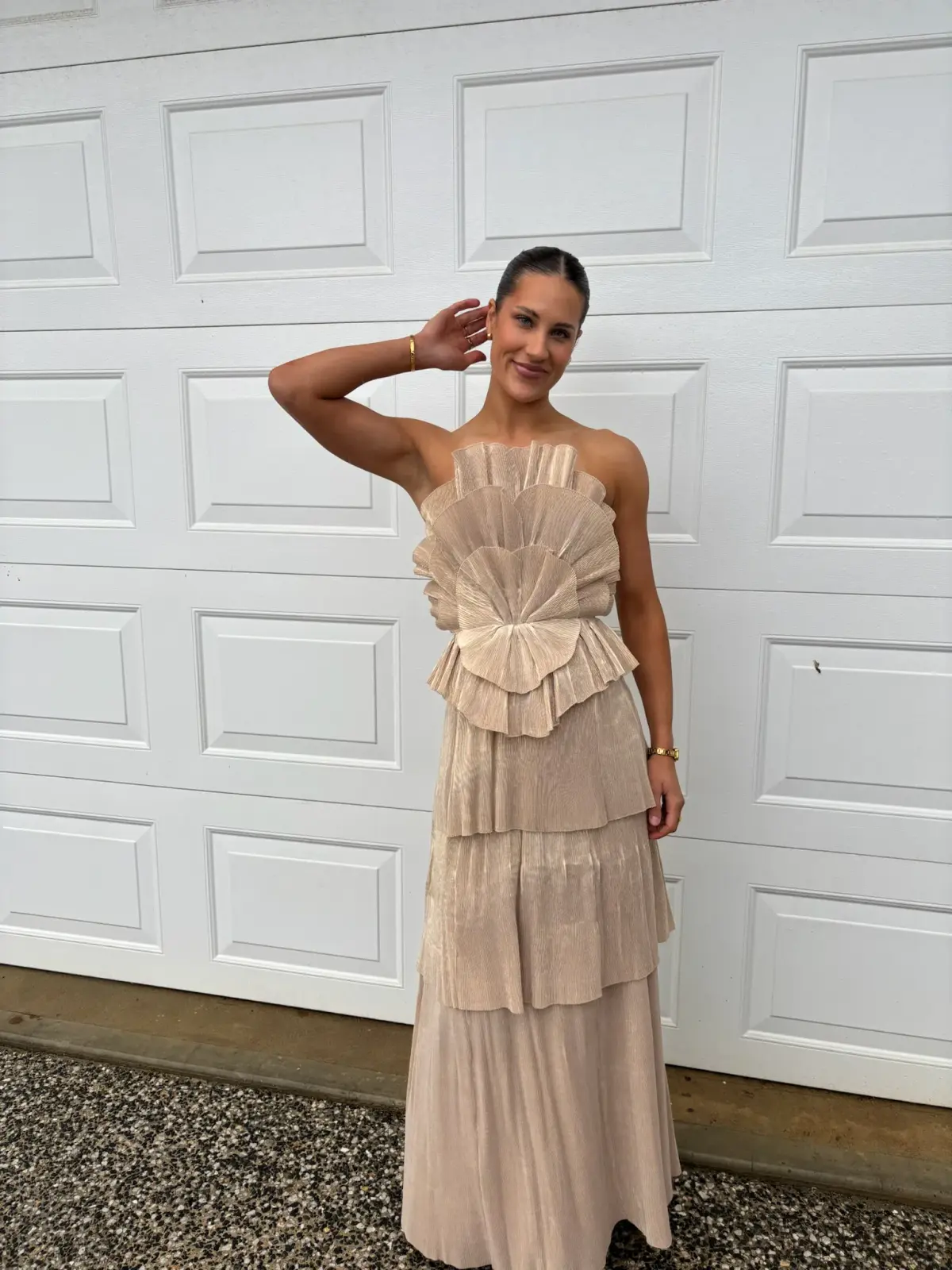 Aje Kyra Gown Gold Size AU 6 - Image 1