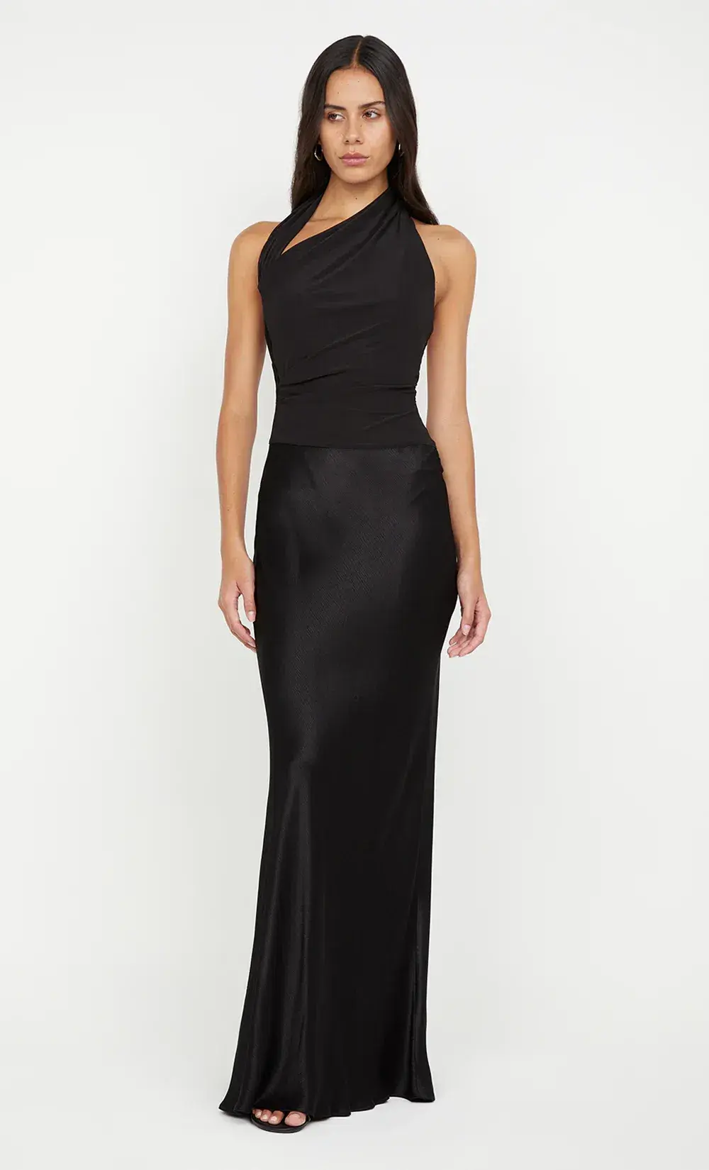 Bec & Bridge Ida Halter Asymmetrical Maxi Black Size AU 6 - Image 1