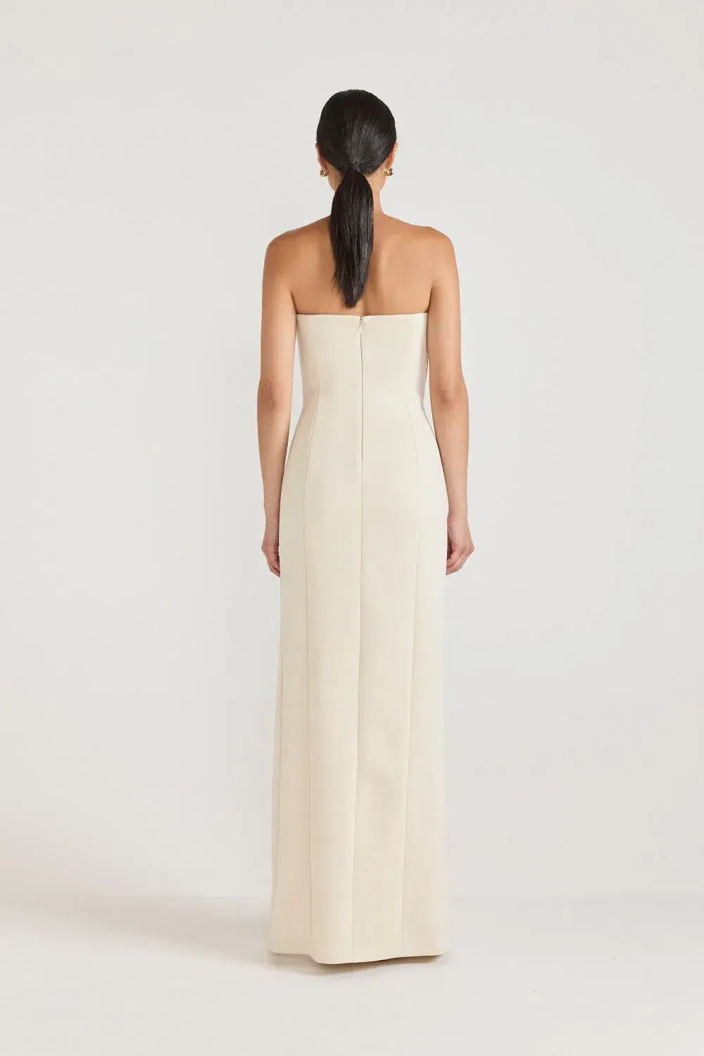 Tojha Fleur Dress Maxi Champagne Beige Size AU 8 - Image 4