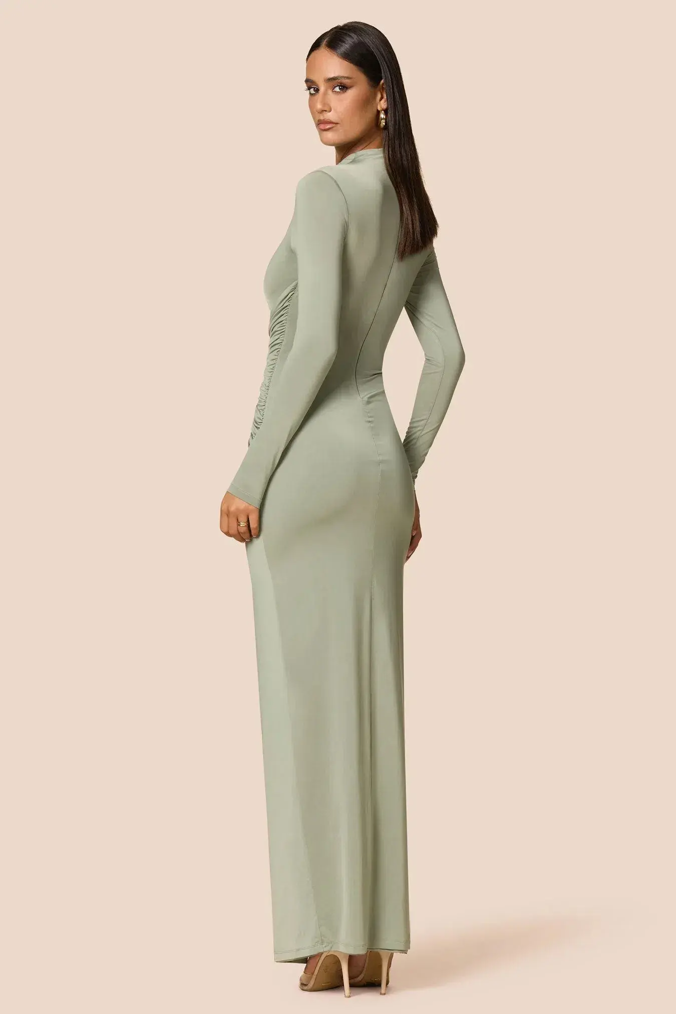 Love Nookie Kaia L/S Maxi Dress Sage Size 10 - Image 2