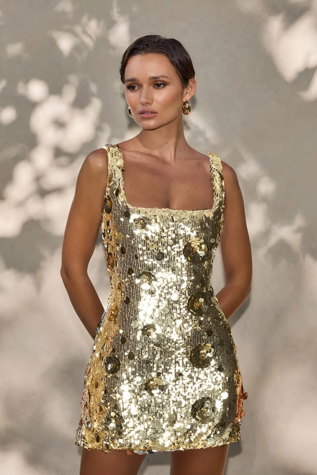 Love Nookie Seraphine Mini Dress Gold Size 12 for rent on The Volte - main image