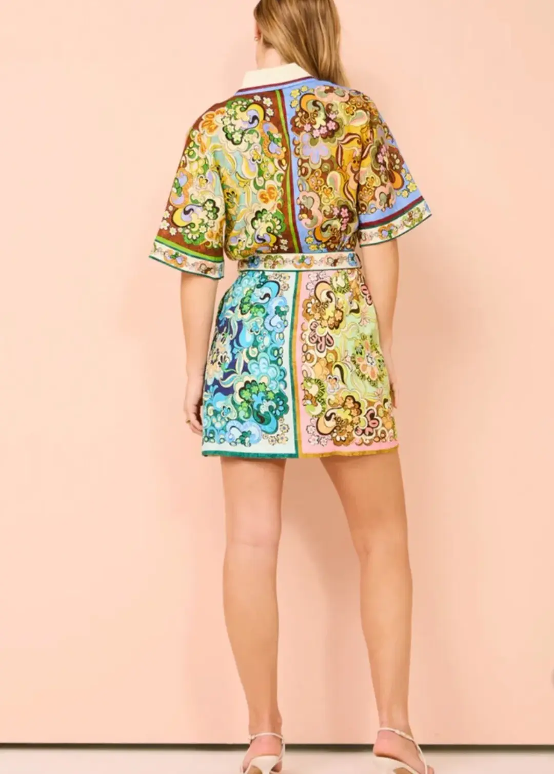 Alemais Dreamer Mini Dress Multi Print Size 16 for rent on The Volte - main image