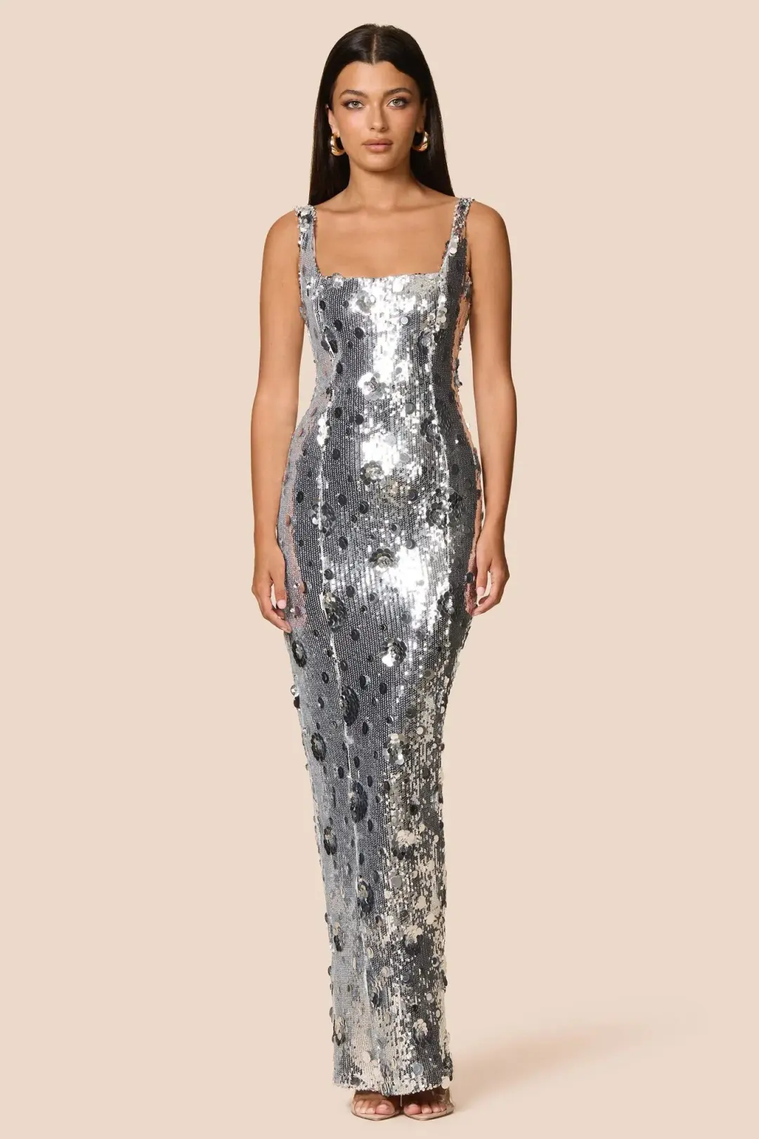 Love Nookie Seraphine Gown in Silver Size M / AU10 for rent on The Volte - main image