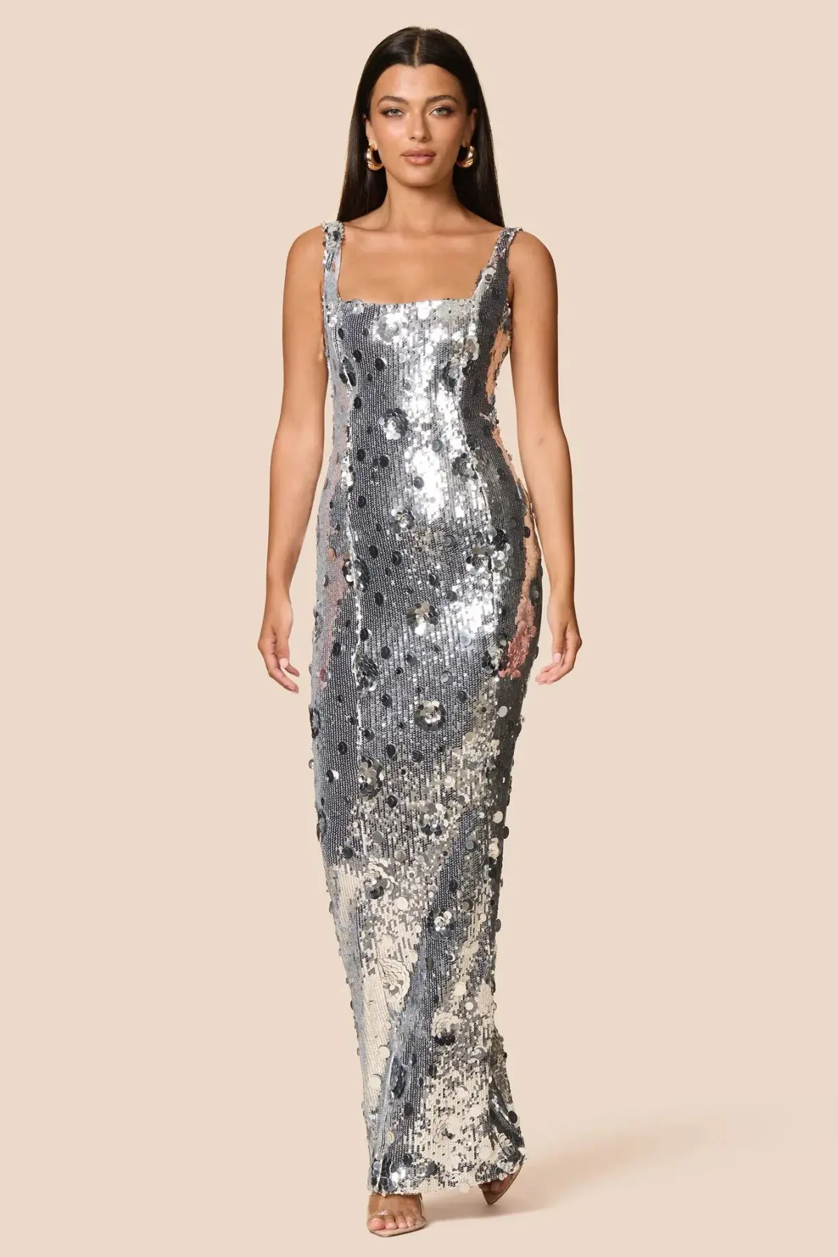 Love Nookie Seraphine Gown in Silver Size M / AU10 - Image 4