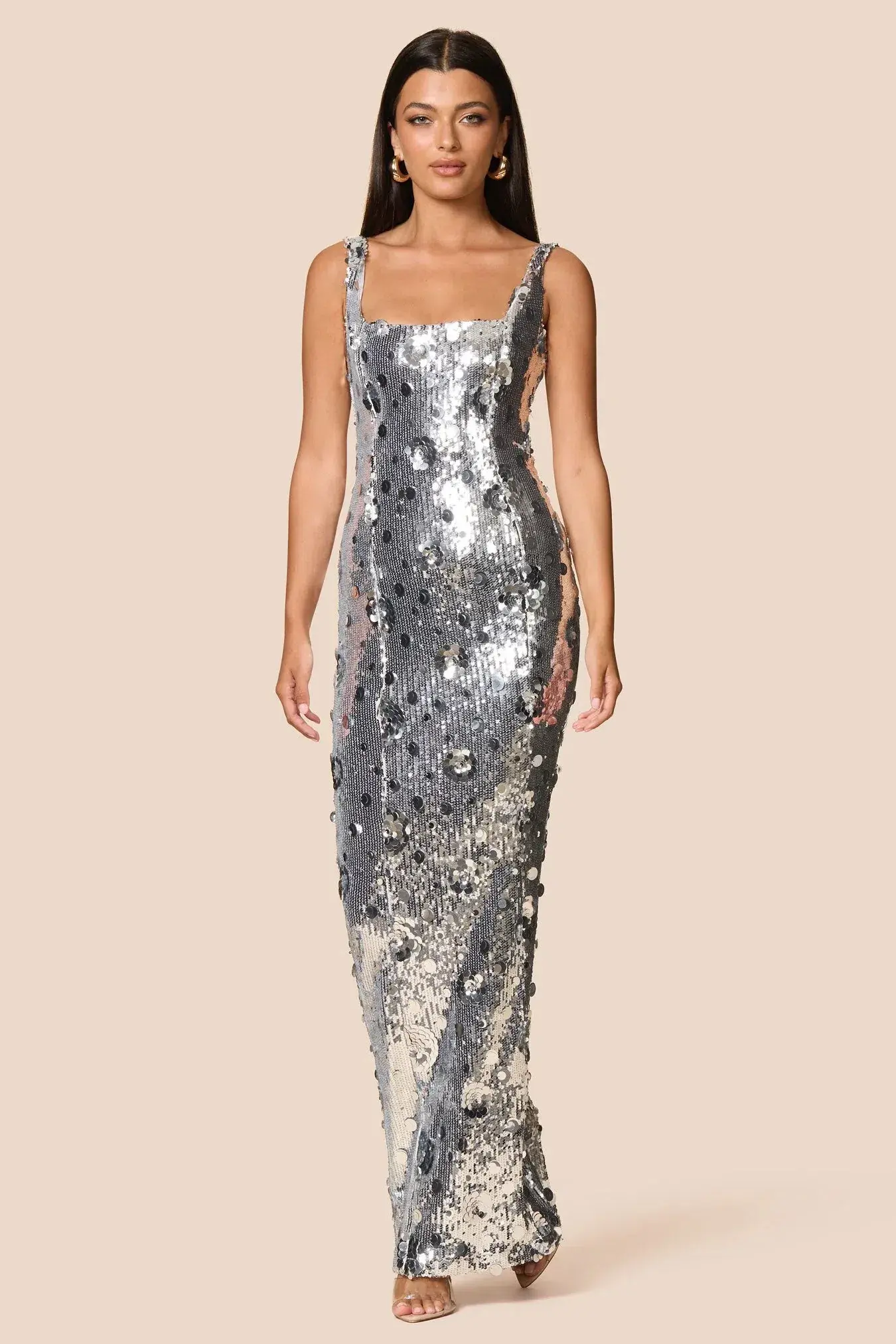 Love Nookie Seraphine Gown in Silver Size M / AU10 - Image 4