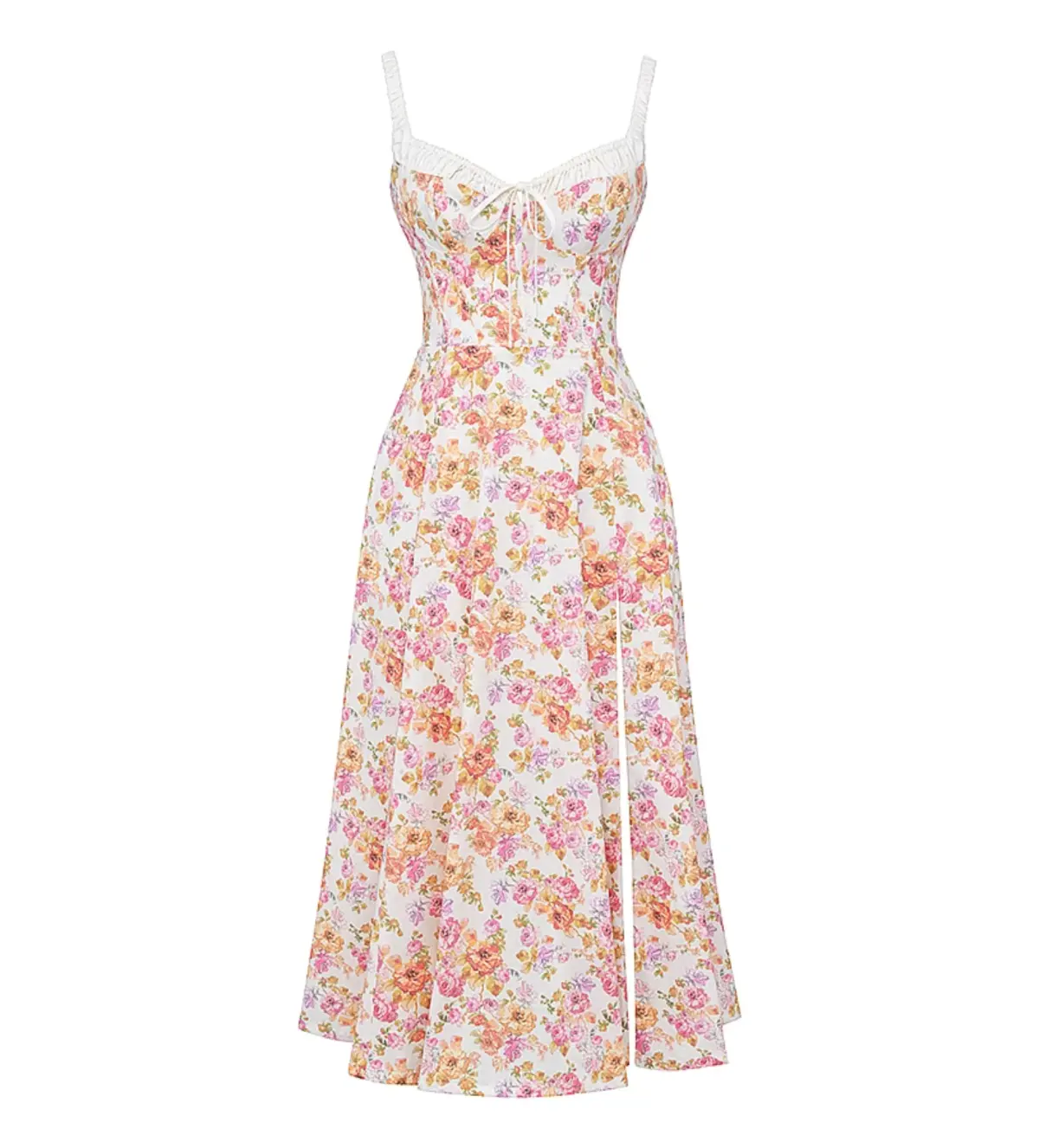 House of CB Sabrina Bustier Midi Dress Ivory Print Size L/AU 14 - Image 6