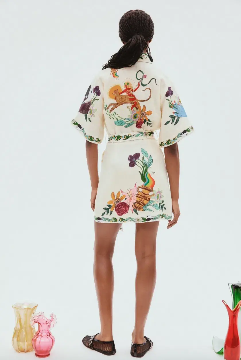 Alemais Meagan Mini Dress Multi Size 16 - Image 2