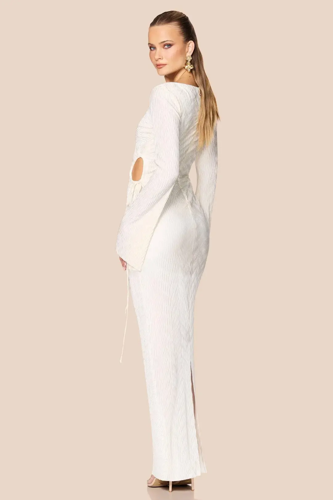 Love Nookie Mirage LS Gown Cream Size 8 for rent on The Volte - main image