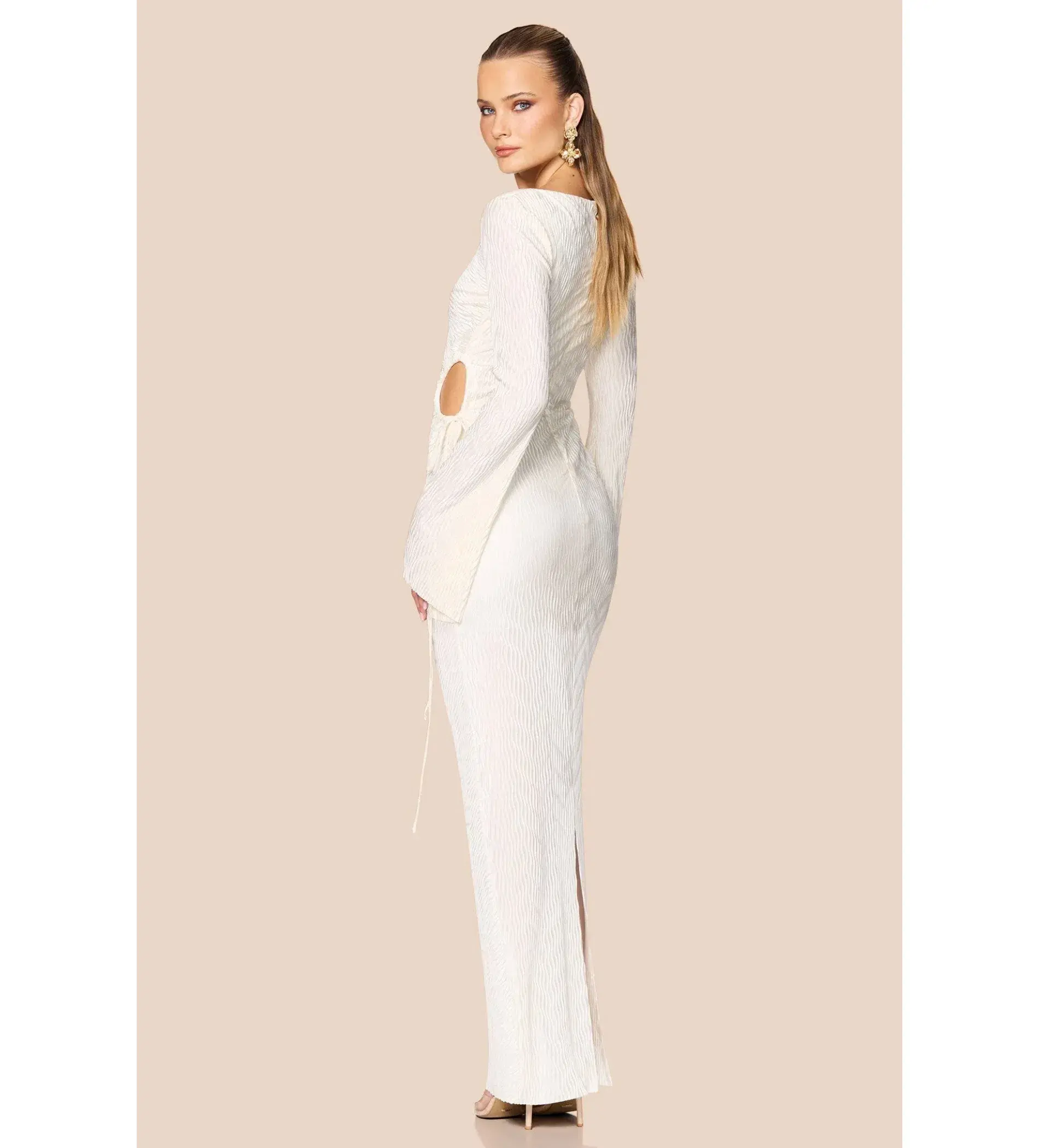 Love Nookie Mirage LS Gown Cream Size 8 - Image 3