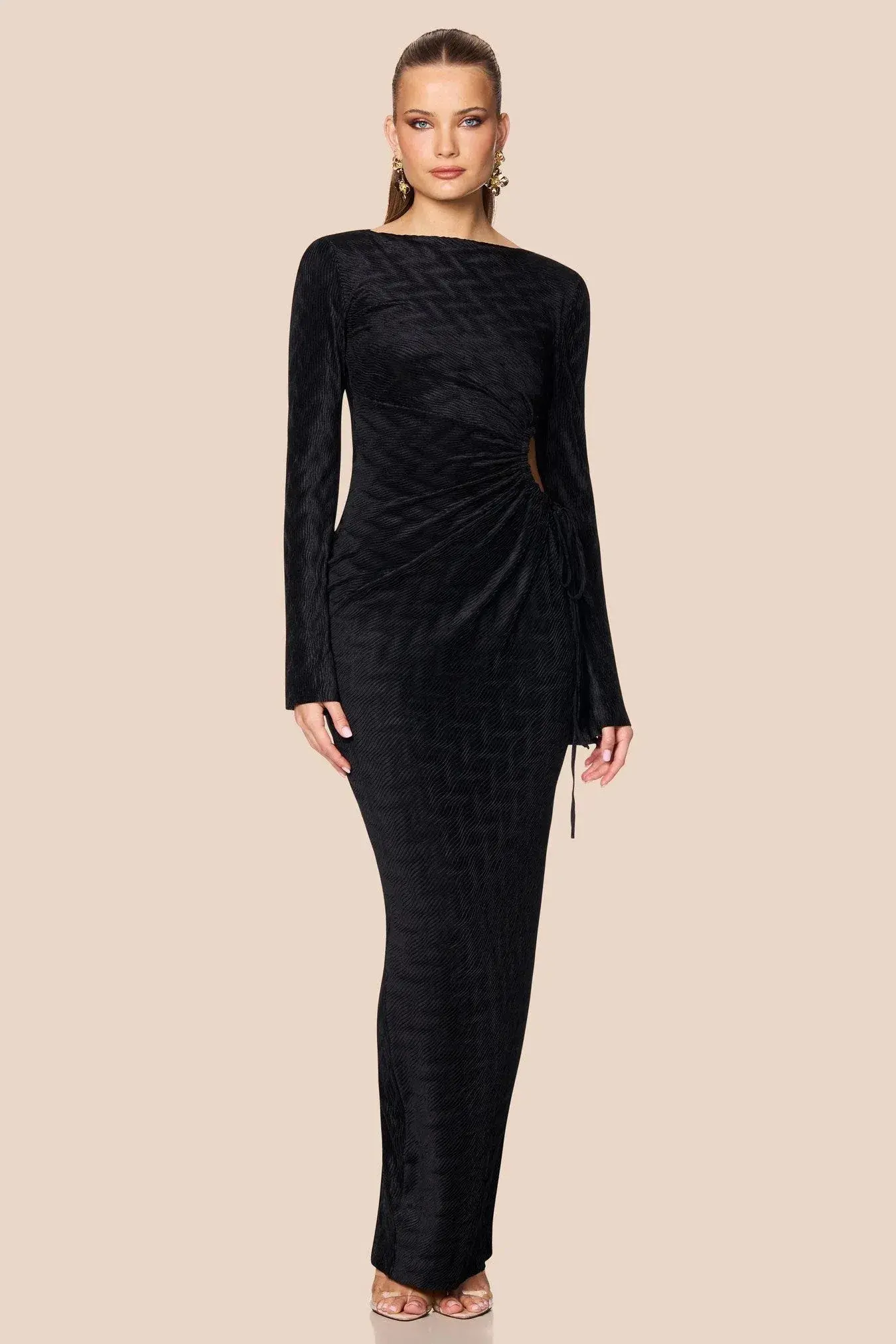LOVE NOOKIE MIRAGE L/S GOWN / BLACK / SIZE 12 - Image 4