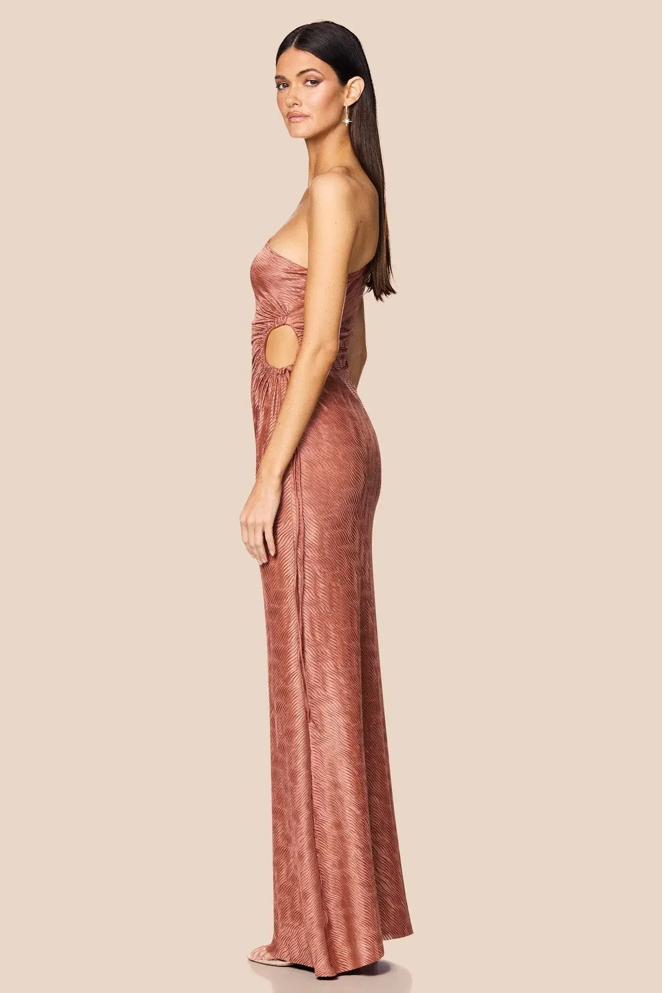 Love Nookie Mirage Maxi Gown  Mocha Size 10 - Image 3
