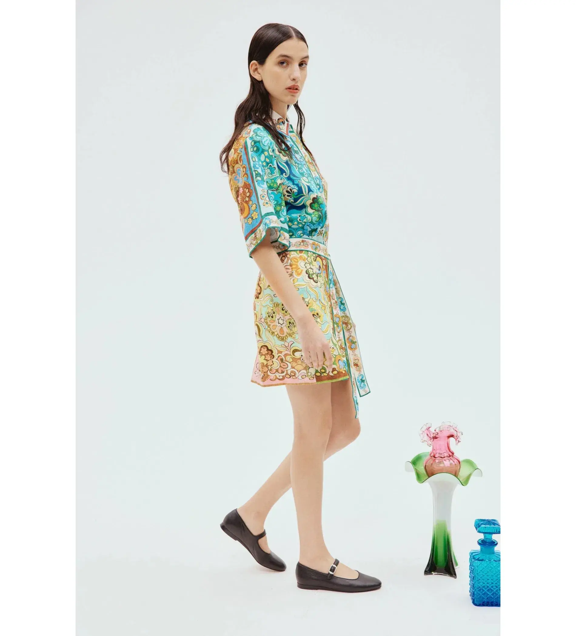 Alemais Dreamer Mini Dress Multi Print Size 8 - Image 6