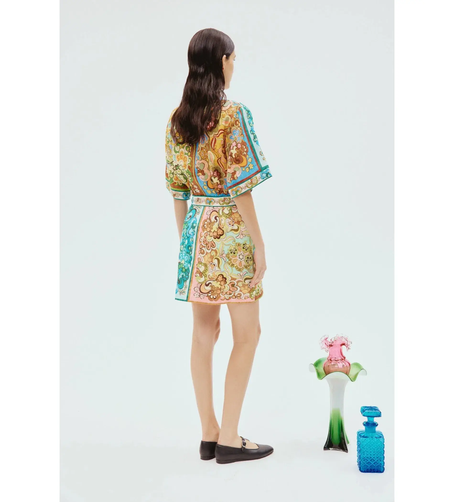 Alemais Dreamer Mini Dress Multi Print Size 8 - Image 5