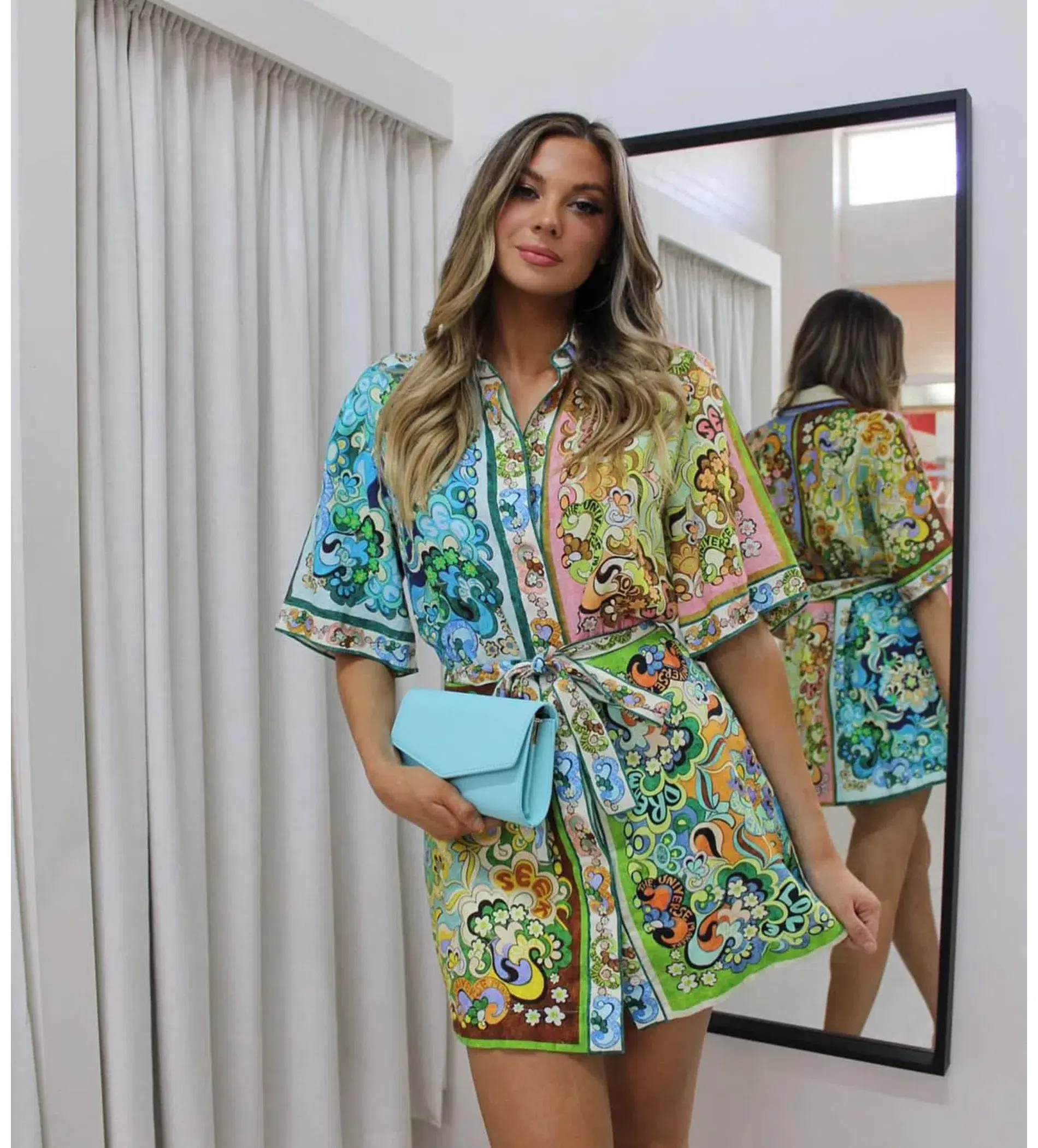 Alemais Dreamer Mini Dress Multi Print Size 8 - Image 3