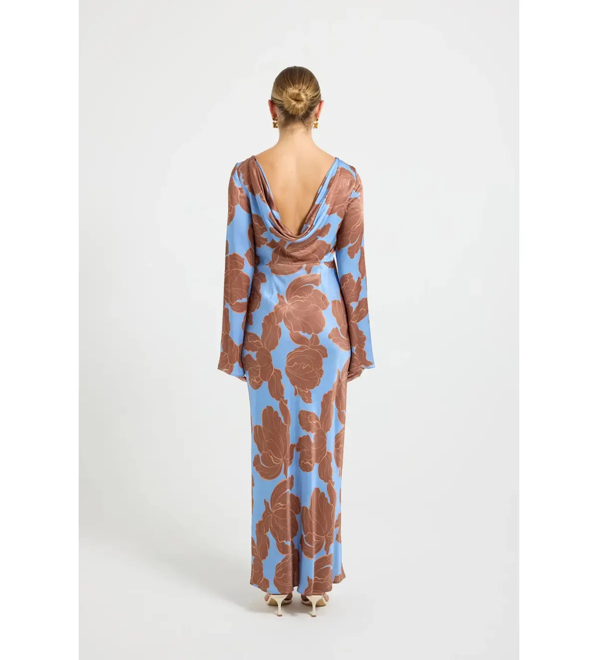 Pasduchas Lucent Sleeve Midi Dress Floral Size AU 12 - Image 3