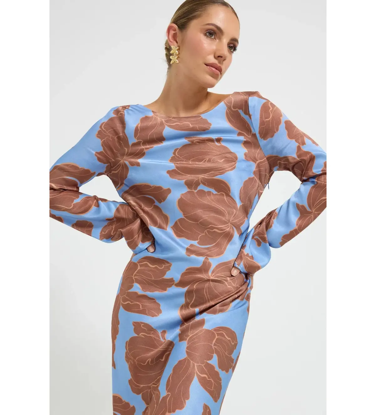 Pasduchas Lucent Sleeve Midi Dress Floral Size AU 12 - Image 6