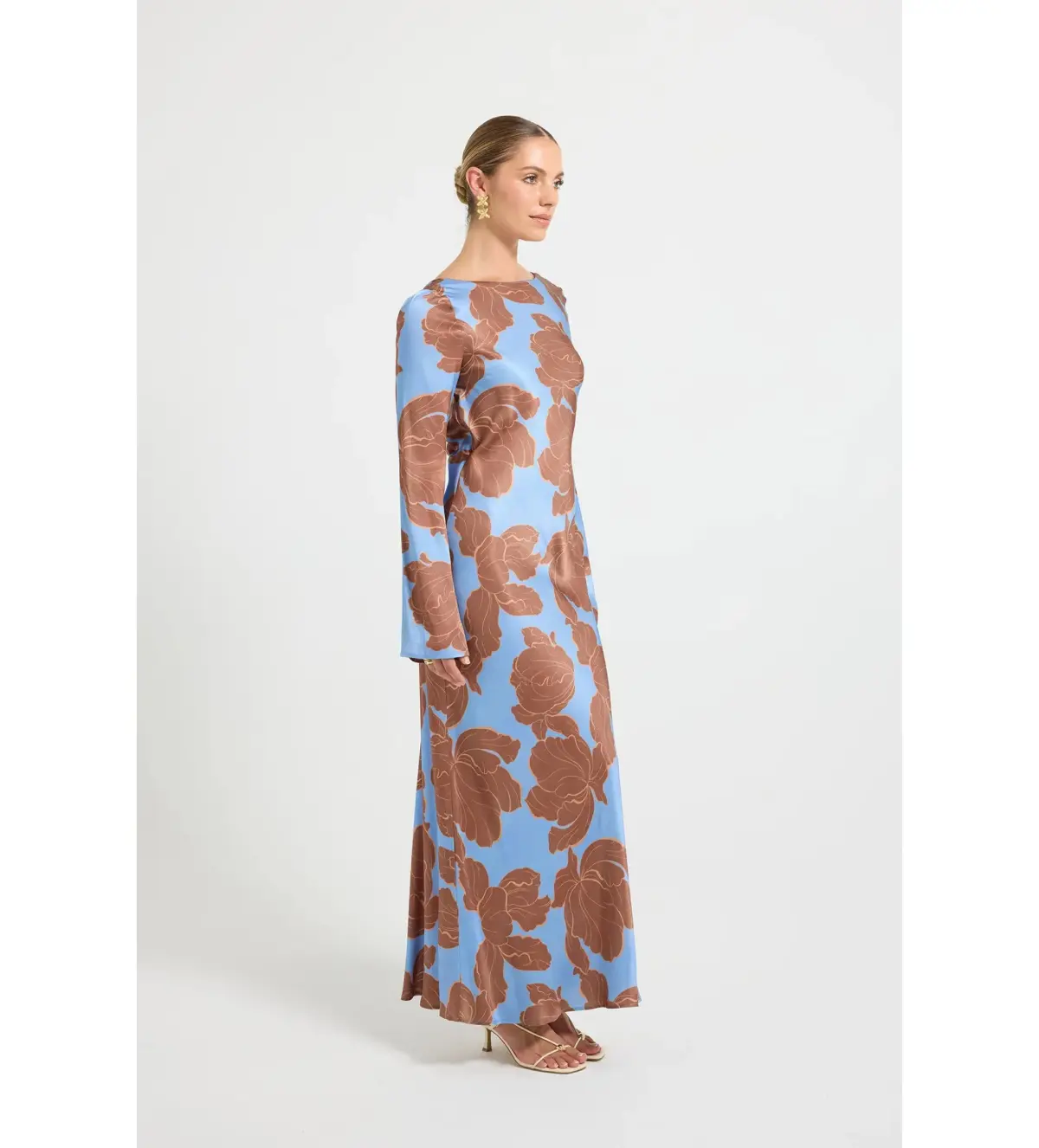 Pasduchas Lucent Sleeve Midi Dress Floral Size AU 12 - Image 2