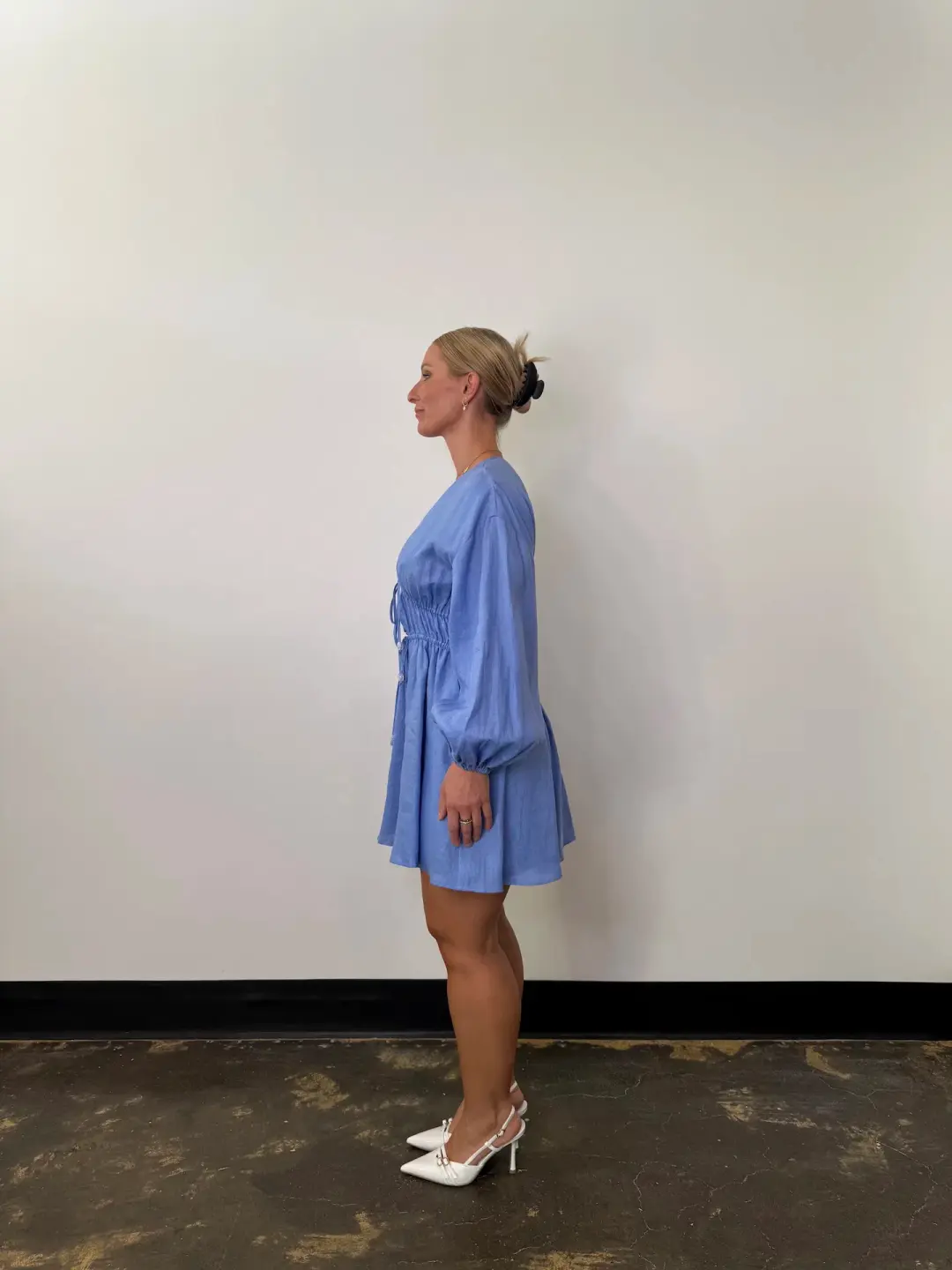 Pasduchas Vera Mini Dress Blue  Size 12 for rent on The Volte - main image