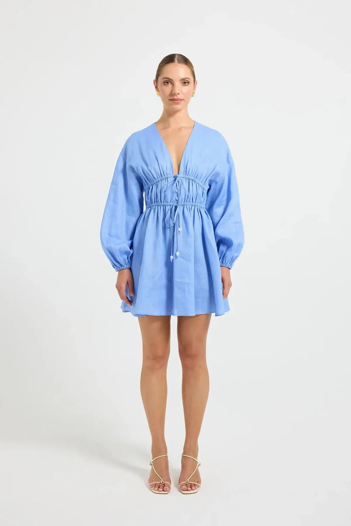 Pasduchas Vera Mini Dress Blue  Size 12 - Image 1
